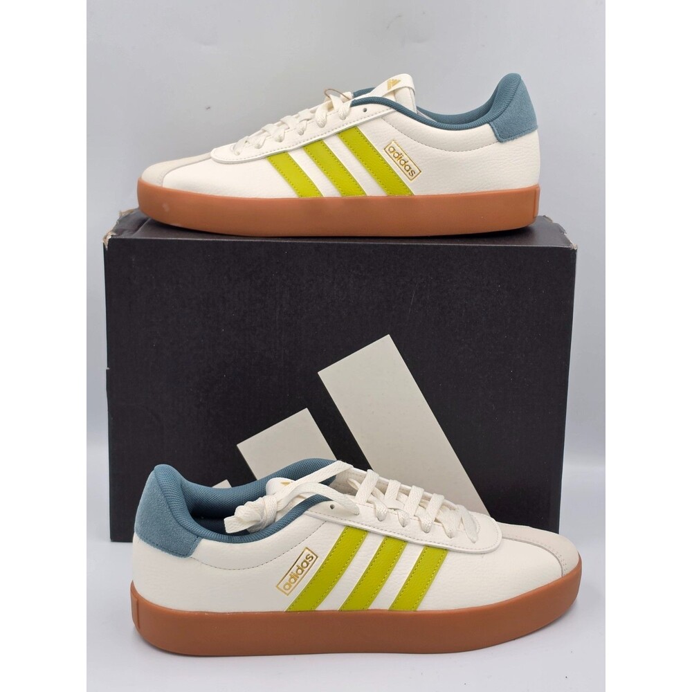 Adidas VL Court 3.0 Men’s 10 Women’s 11 White Lime Gum Sole JR8629 NIB